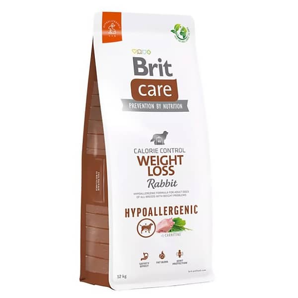 BRIT CARE DOG WEIGHT LOSS RABBIT sausā barība suņiem Trusis 12kg